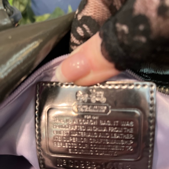 Coach Gray Patent Leather Satchel - Picture 9 of 15